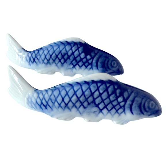 Pair of Oki Japanese Ceramic Fish Chopstick Rests – S1923 - Picture 6 of 7